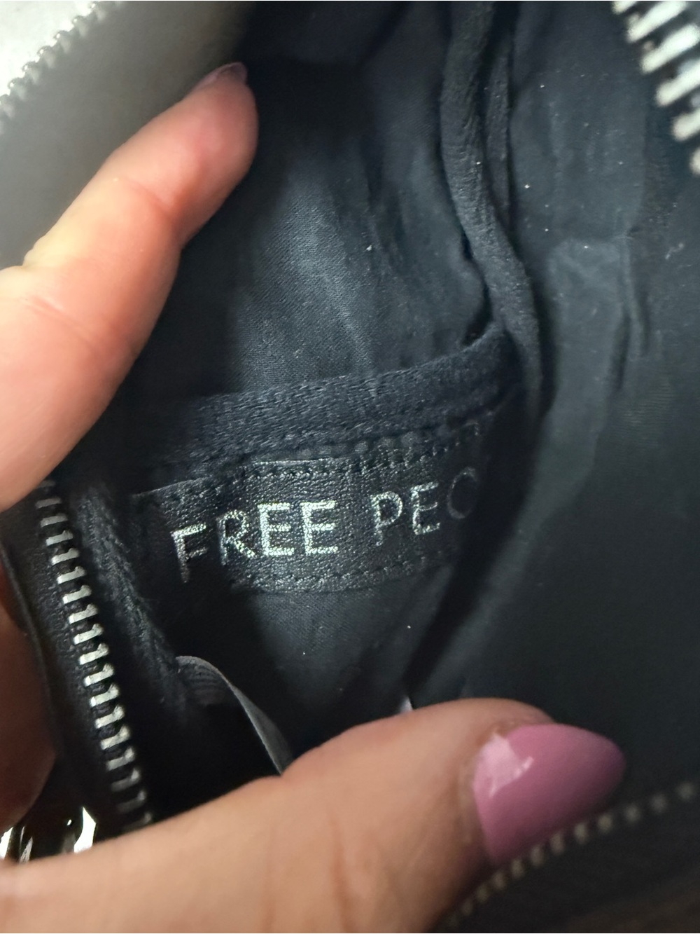 Free People Coffee Date Mini Crossbody Bag FP black leather crossbody - Picture 8 of 13